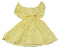 Žluto-bílé kostkované šaty 