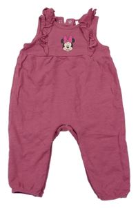 Růžové laclové tepláky s volány a Minnie 