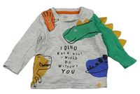 Šedé triko s dinosaury F&F