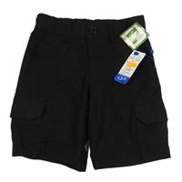 Černé plátěné cargo kraťasy Nutmeg