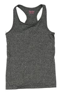 Černo-šedý melírovaný sportovní top Yd.