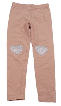 Růžové legíny se srdíčky H&M