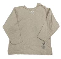 Béžové triko s mašlí Ikks 