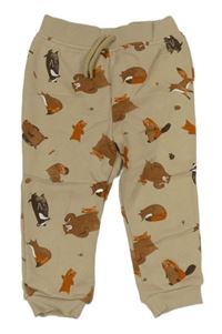 Béžové tepláky s lesními zvířaty Primark