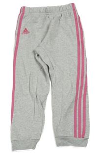 Světlešedé baggy tepláky Adidas