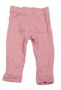 Růžové melírované tepláky s kapsou F&F