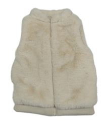 Smetanová kožešinová zateplená vesta St. Bernard