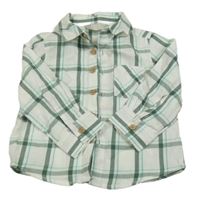 Bílo-zelená kostkovaná košile Primark