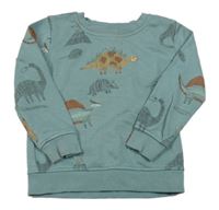 Šedozelená mikina s dinosaury George