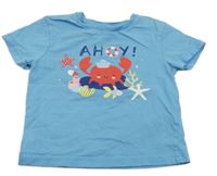 Modré tričko s krabem 