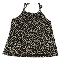 Černo-béžový vzorovaný top H&M