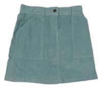 Modrošedá manšestrová sukně John Lewis