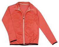 Korálová sportovní propínací mikina 