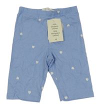 Nové - Světlemodré elastické kraťasy se srdíčky H&M