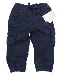 Tmavomodré podšité cargo cuff rifle Mothercare