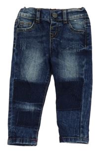 Modro-tmavomodré rifle s prošoupáním Denim Co. 