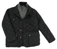 Černá šusťáková prošívaná zimní bunda Next