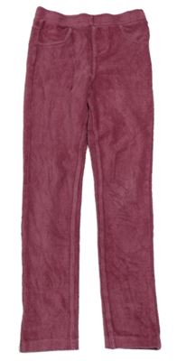 Vínové sametové žebrované tregíny DopoDopo 