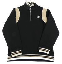 Černo-béžová mikina s výšivkou River Island