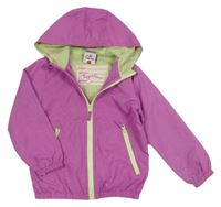 Růžová vzorovaná šusťáková jarní bunda s kapucí Topolino 