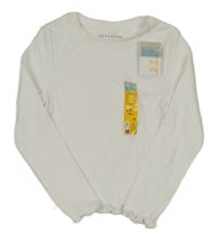 Nové - Bílé žebrované triko Primark