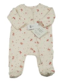 Nové - Pudrový vzorovaný teplákový overal s kytičkami George 