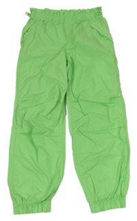 Limetkové plátěné cuff kalhoty Primark