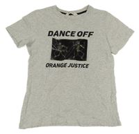 Šedé tričko s kostrami H&M