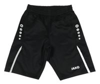 Černé sportovní funkční teplákové kraťasy s pruhy Jako 