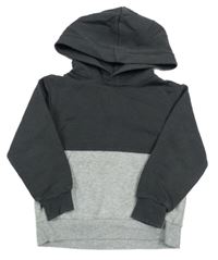 Tmavošedo-šedá mikina s kapucí H&M