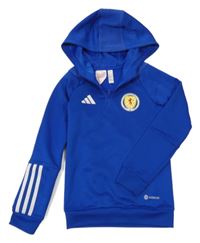 Námořnicky modrá funkční fotbalová mikina Scotland s kapucí Adidas 