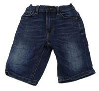 Tmavomodré skinny teplákové riflové kraťasy Denim Co.