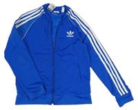Cobaltově modrá propínací sportovní mikina Adidas