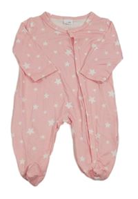 Světlerůžový overal s bílými hvězdičkami