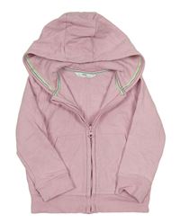 Světlerůžová propínací mikina s kapucí M&S