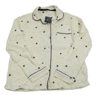 Nové - smetanový mušelínový pyžamový kabátek s hvězdičkami George