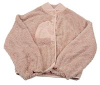 Světlerůžová chlupatá bunda TQF