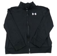 Černá funkční sportovní propínací mikina s logem UNDER ARMOUR