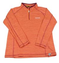 Oranžovo-lososová melírované thermo mikina s logem REGATTA