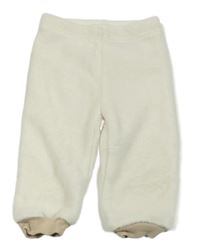 Smetanovo-světlehnědé plyšové kalhoty KIABI