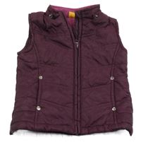 Tmavovínová prošívaná šusťáková zateplená vesta impidimpi