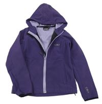 Purpurová softshellová bunda s logem a kapucí CMP