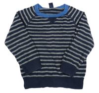 Tmavomodro-šedý pruhovaný svetr GAP