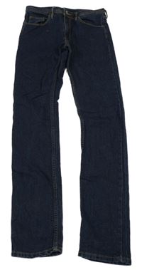 Tmavomodré slim fit rifle H&M