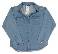 Nové - modrá riflová košilová bunda George