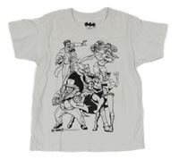 Bílé vybarvovací tričko se superhrdiny 