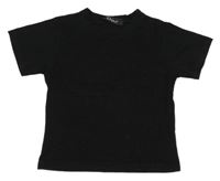 Černé tričko se smajlíky a nápisem 