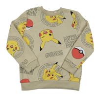 Béžová mikina s Pikachu PRIMARK