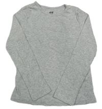 Světlešedé melírované žebrované triko H&M