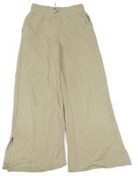 Béžové wide leg tepláky H&M